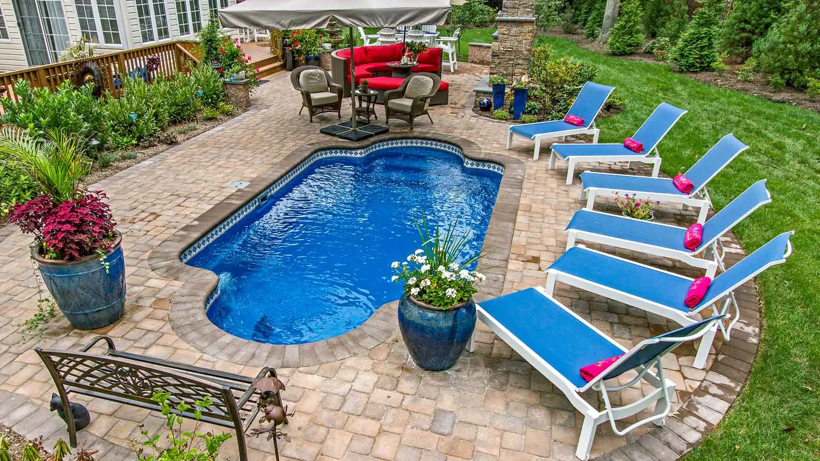 Leisure-Pools-Pinnacle-Fiberglass-Pool-Model-Hero The Roman™, a fiberglass pool design manufactured by Leisure Pools
